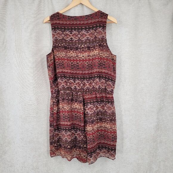 BCBG Generation Coffee Bean Combo Southwestern Boho Romper Large - Picture 6 of 13